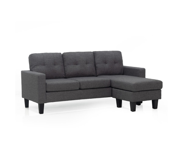 LIANA S DARK GREY ΥΦΑΣΜΑ ΓΩΝΙΑ 185Χ126X84εκ. 40.0069