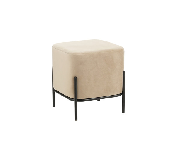 BELLA/S ΣΚΑΜΠΟ BEIGE VELVET ΥΦΑΣΜΑ 36X36Χ38εκ. 40.0145