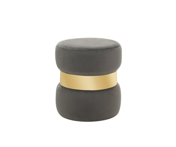 LINDA/R ΣΚΑΜΠΟ GREY VELVET ΥΦΑΣΜΑ Φ.37Χ43εκ. 40.0149