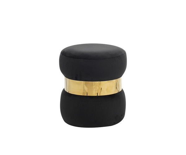 LINDA/R ΣΚΑΜΠΟ BLACK VELVET ΥΦΑΣΜΑ Φ.37Χ43εκ. 40.0150