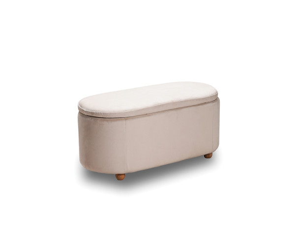 FOSTER ΣΚΑΜΠΟ VELVET BEIGE ΜΕ ΑΠΟΘ. ΧΩΡΟ 99Χ45X45εκ. 40.0606