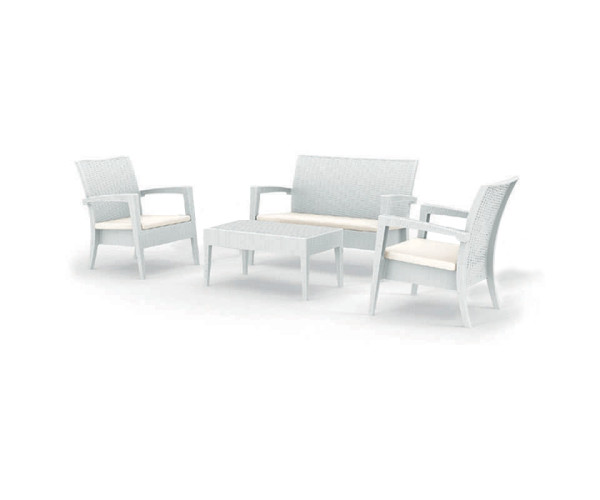 MIAMI ΣΕΤ WHITE 2ΠΟ+1ΚΑ+ΤΡΑΠ.92Χ53εκ.+ΜΑΞ ΠΟΛ/ΝΙΟΥ 53.0300