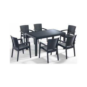 fence ανθρακί τραπεζαρία με τζάμι 150x90