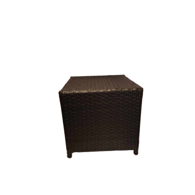SQUARE Σκαμπό RATTAN καφέ με μαξιλάρι 40x40x40h