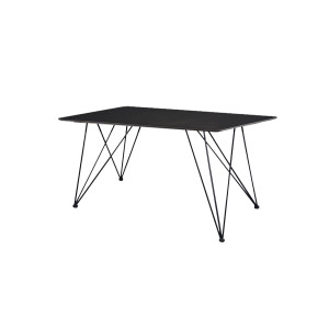 Crystal τραπέζι μεταλλικό μαύρο 120x80xΗ75cm